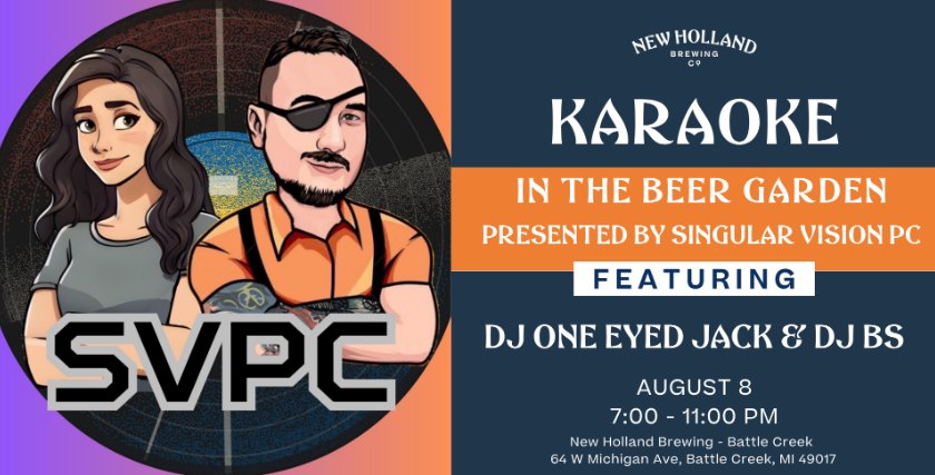Karaoke Night with DJ One Eyed Jack & DJ BS at Battle Creek Brewpub!