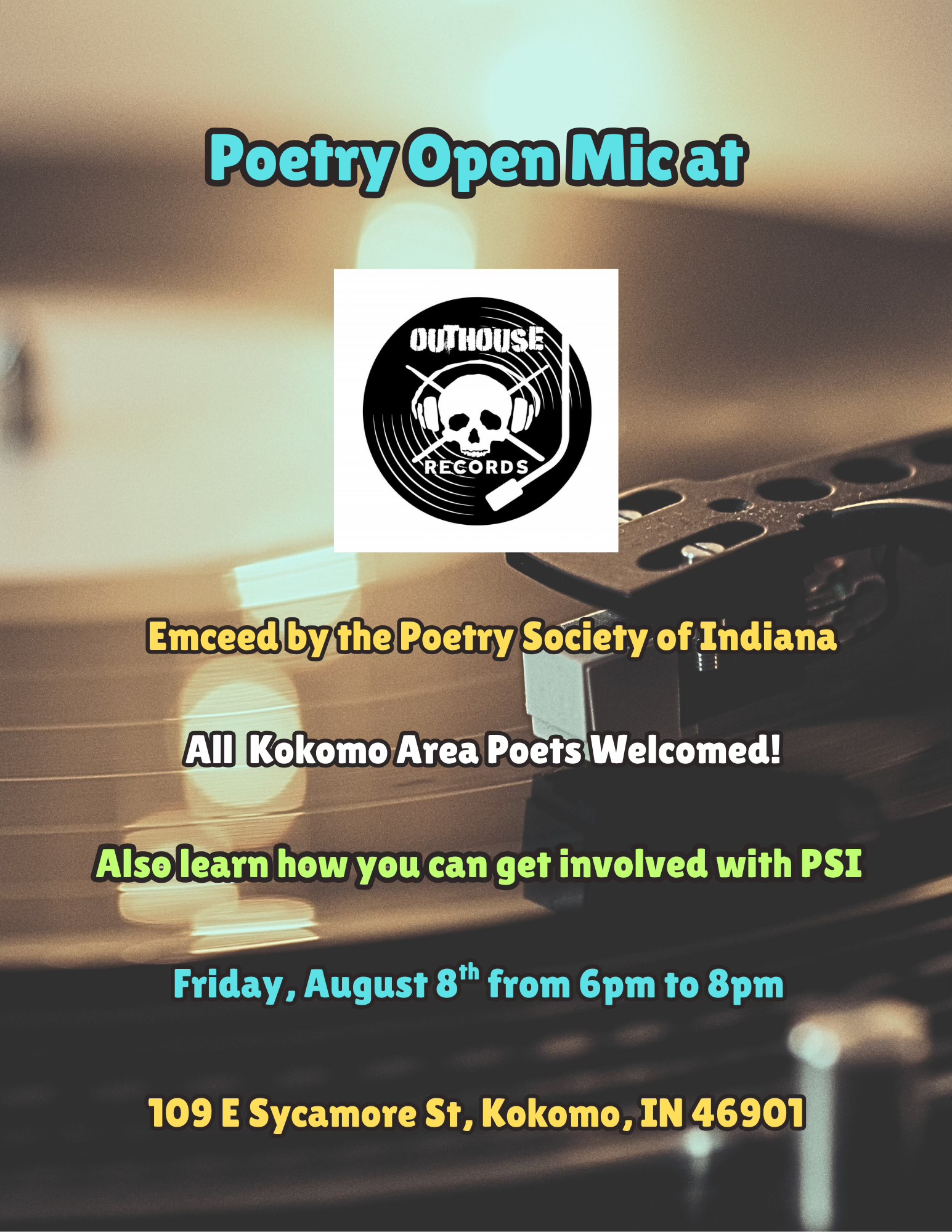 Poetry Open Mic at Outhouse Records