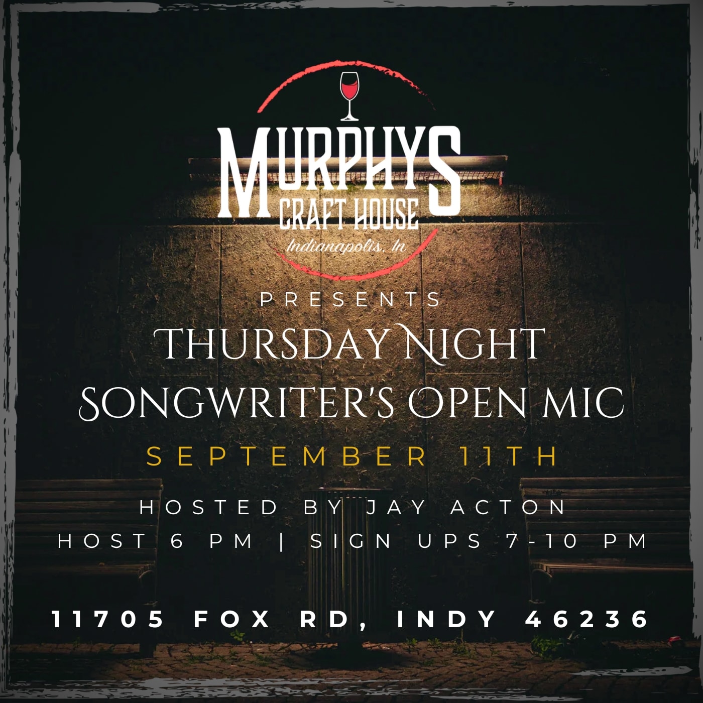 Thursday Night Songwriter's Memorial Open Mic Presented By Murphy's Crafthouse (9/11)
