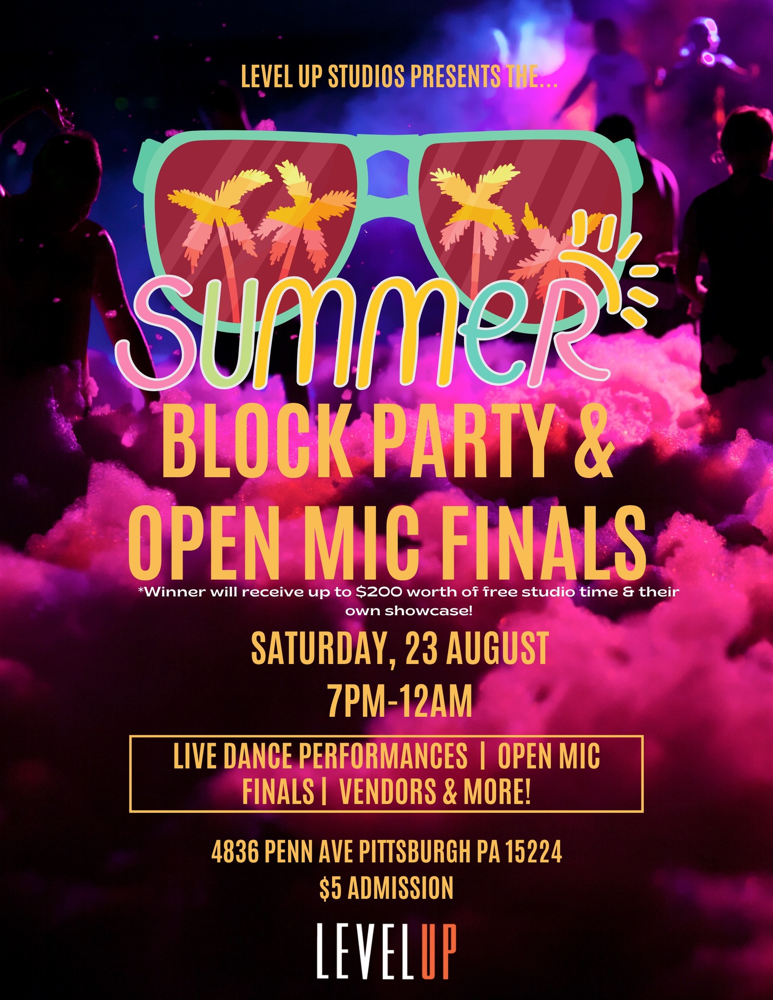 Level Up Summer Block party & Open Mic finals